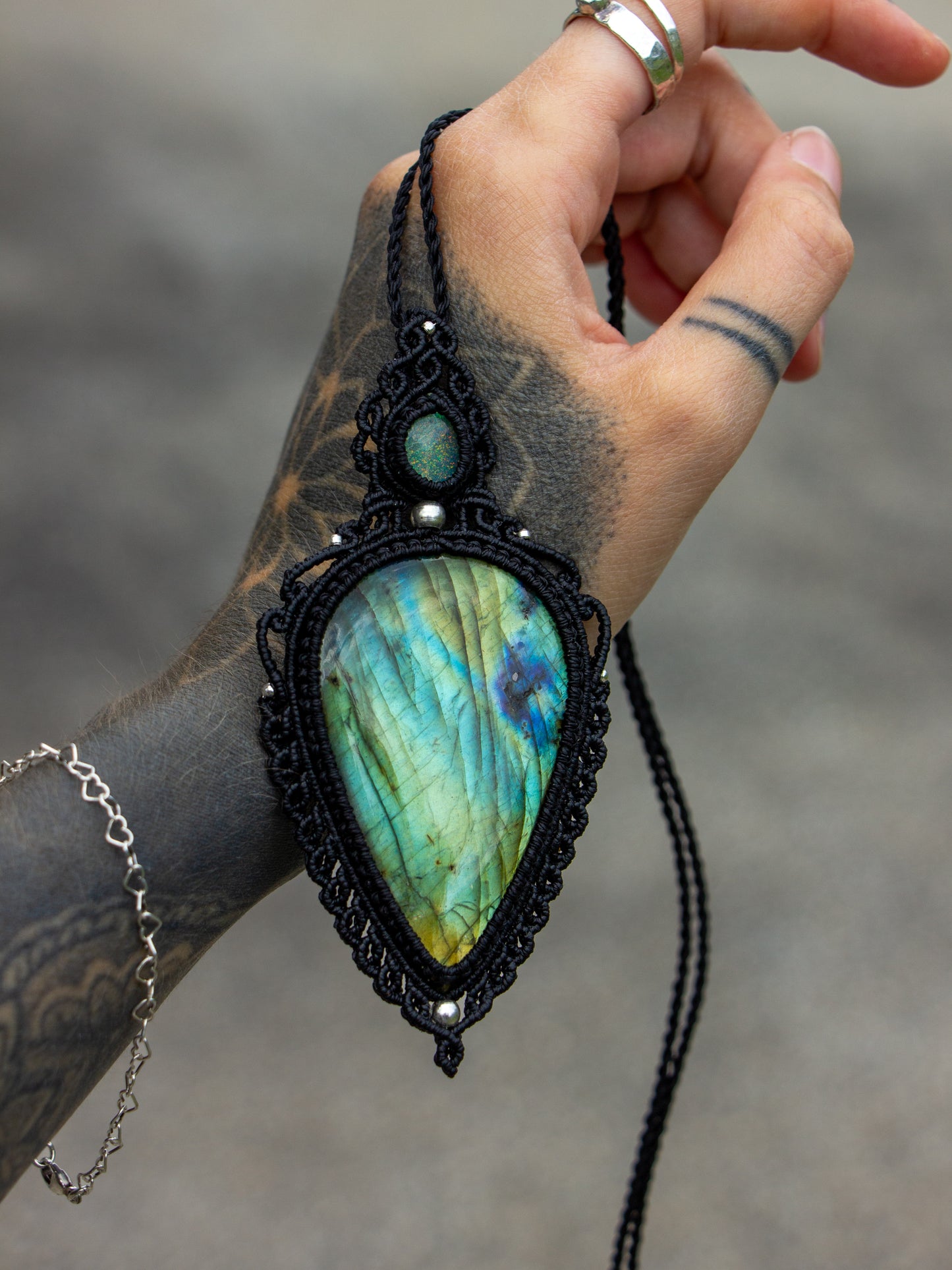 Labradorite & Monarch Opal necklace