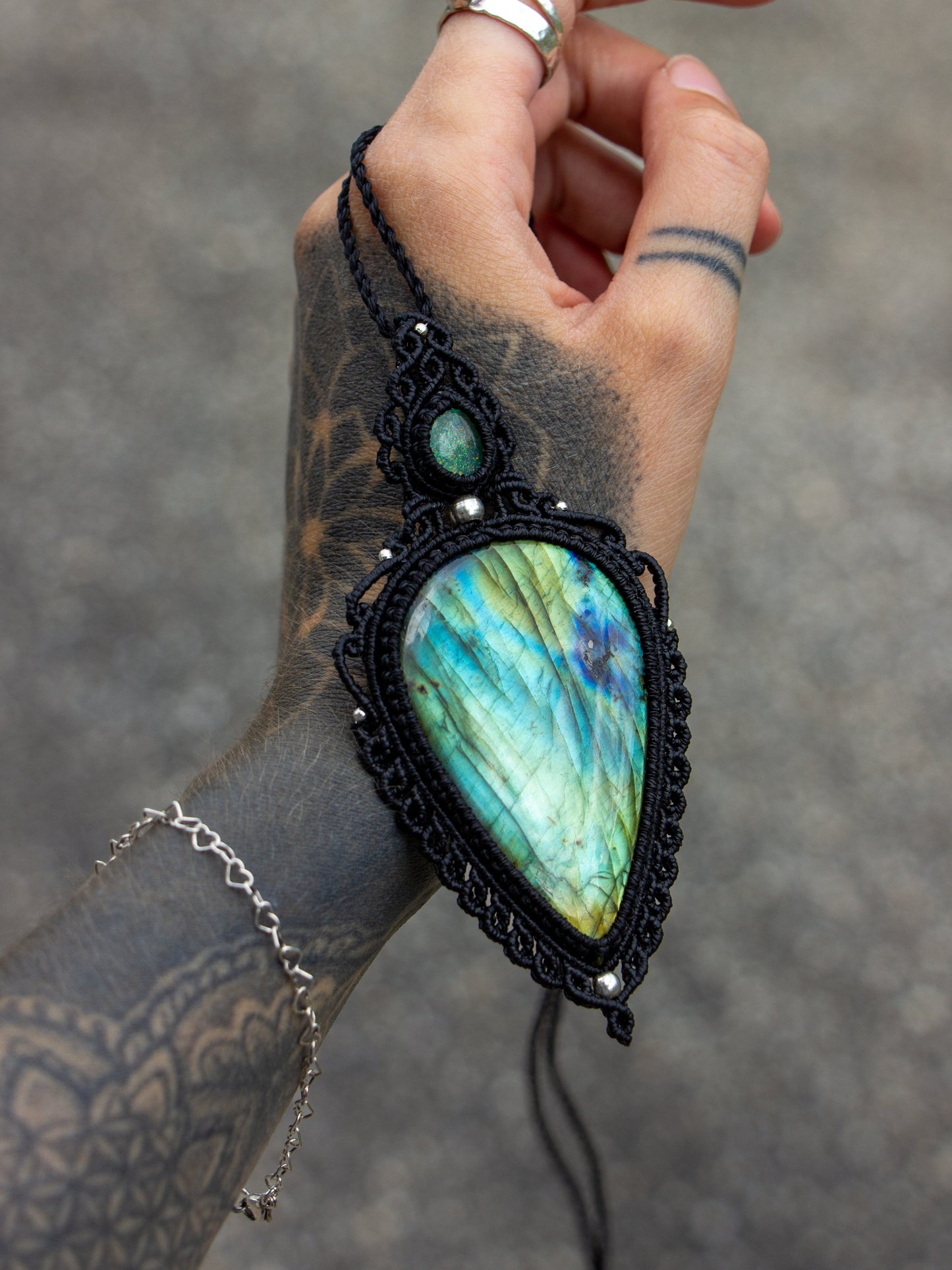 Labradorite & Monarch Opal necklace