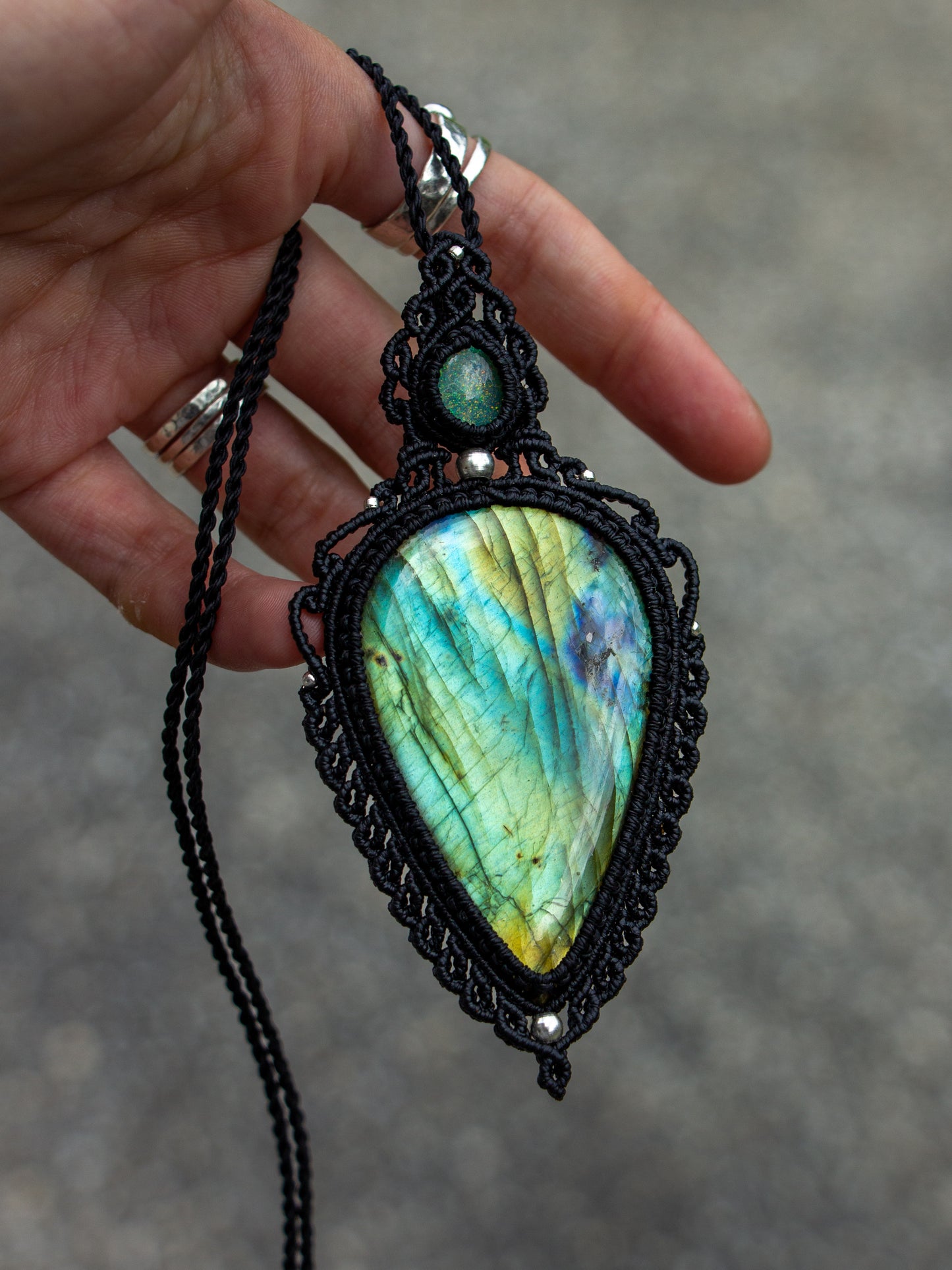 Labradorite & Monarch Opal necklace