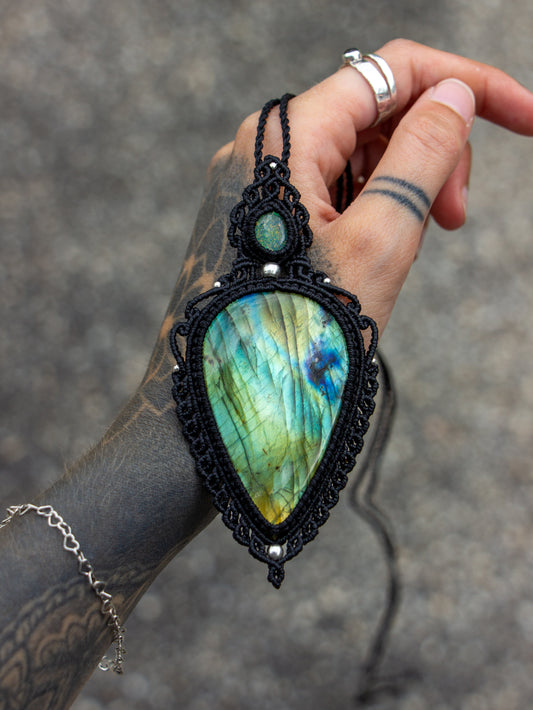 Labradorite & Monarch Opal necklace
