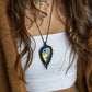 Labradorite macrame necklace