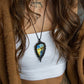 Labradorite macrame necklace