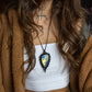 Labradorite macrame necklace