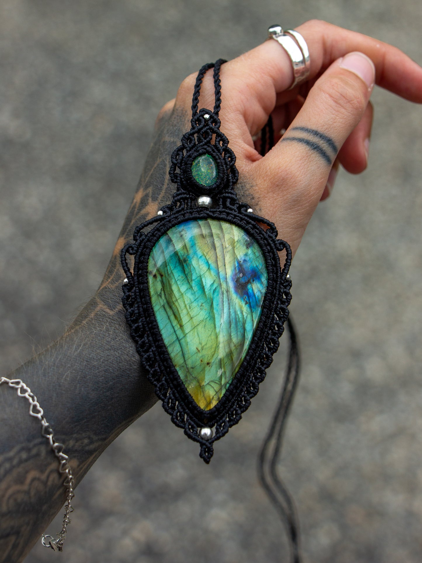 Labradorite & Monarch Opal necklace
