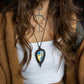 Labradorite macrame necklace