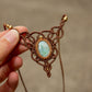 Larimar macrame necklace