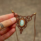 Larimar macrame necklace