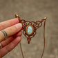 Larimar macrame necklace