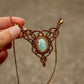 Larimar macrame necklace