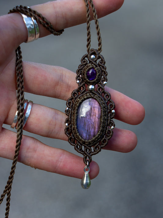 Labradorite & Amethyst necklace