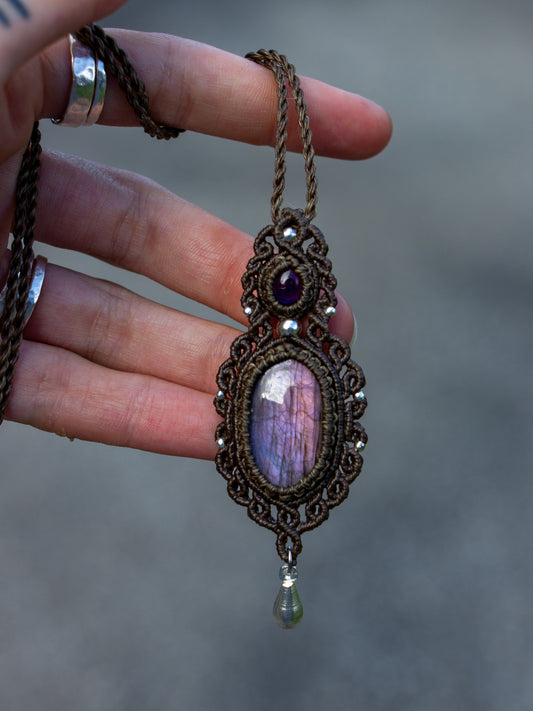 Labradorite & Amethyst necklace