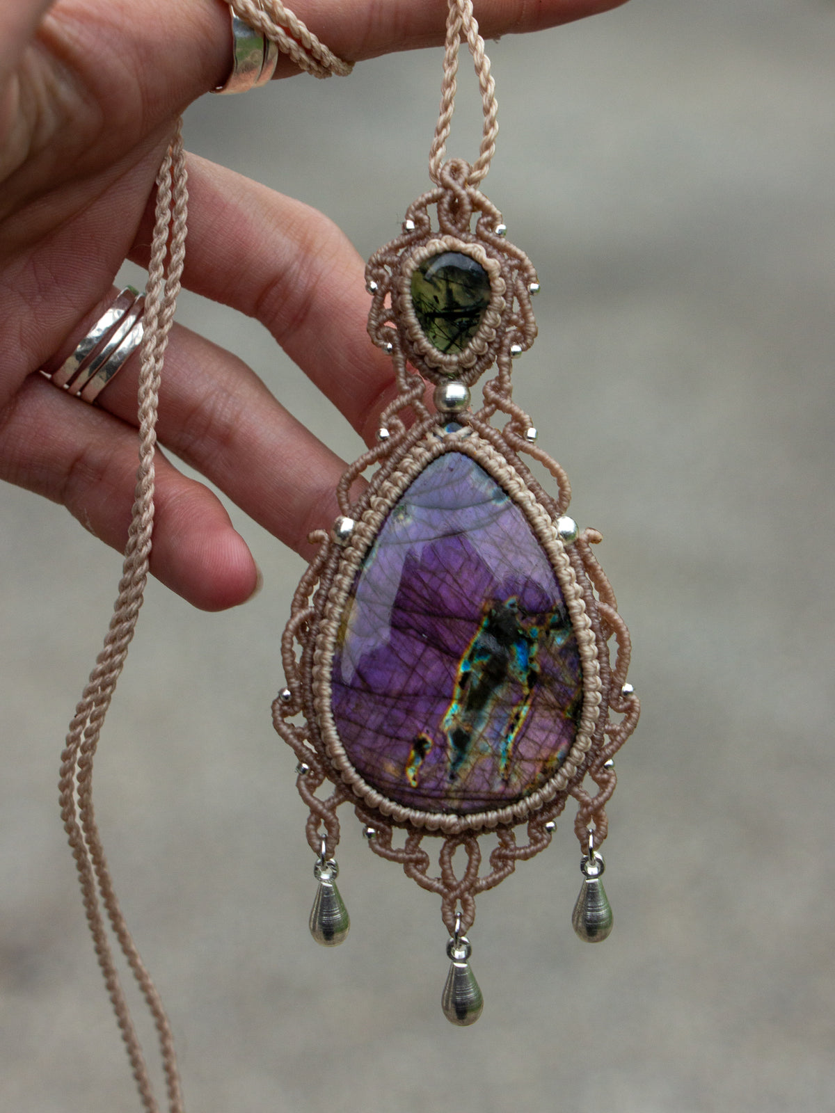 Labradorite & Prehnite necklace
