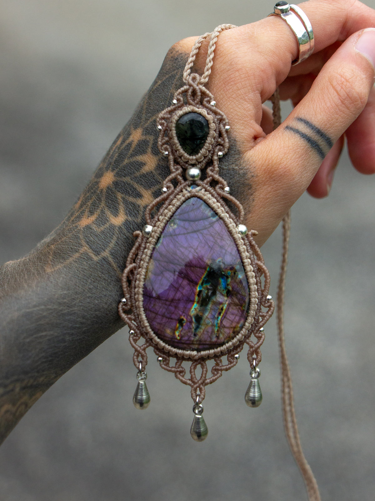 Labradorite & Prehnite necklace