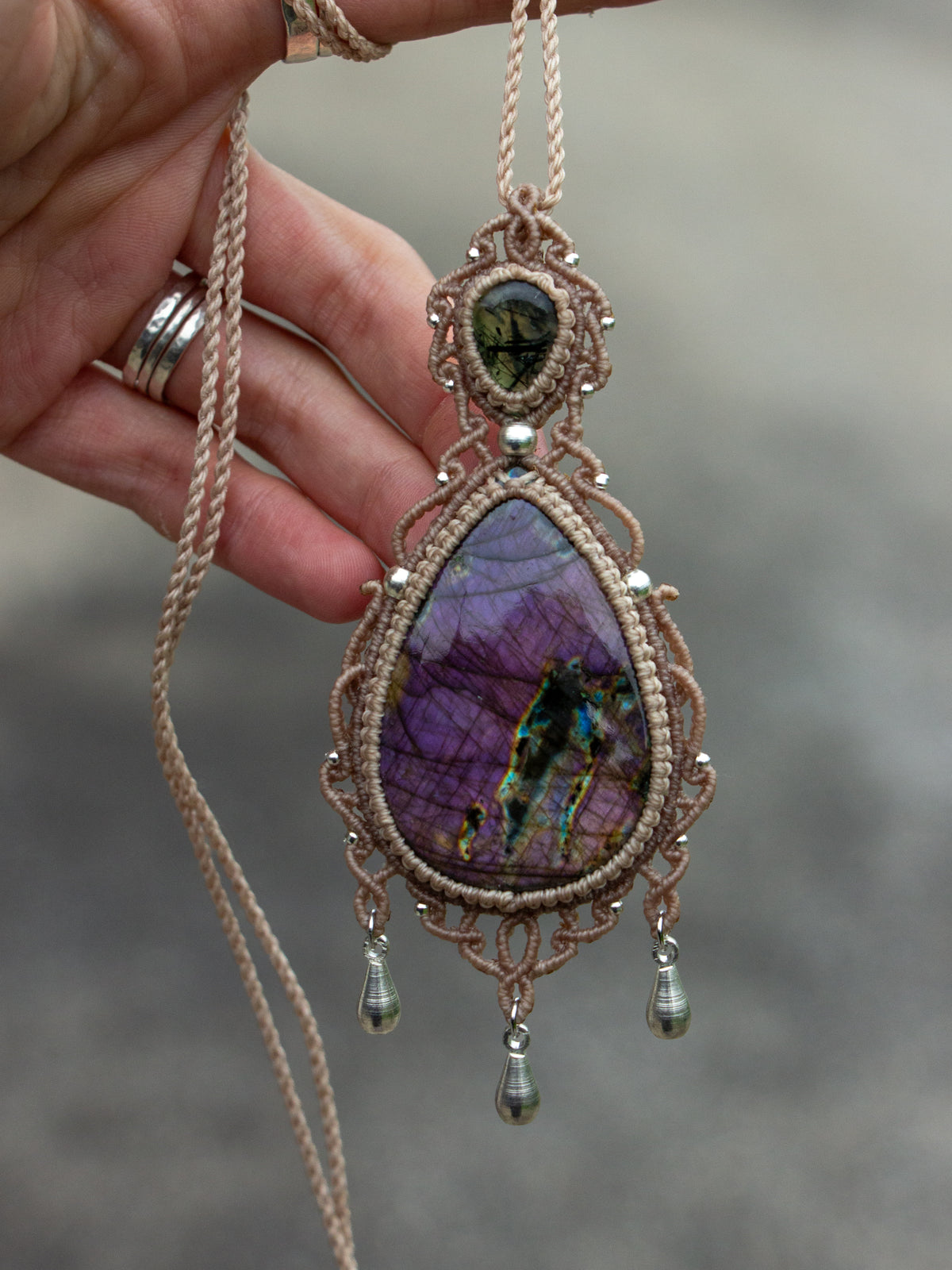 Labradorite & Prehnite necklace