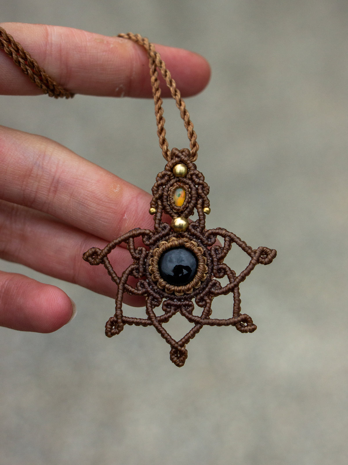Onyx & Opal necklace
