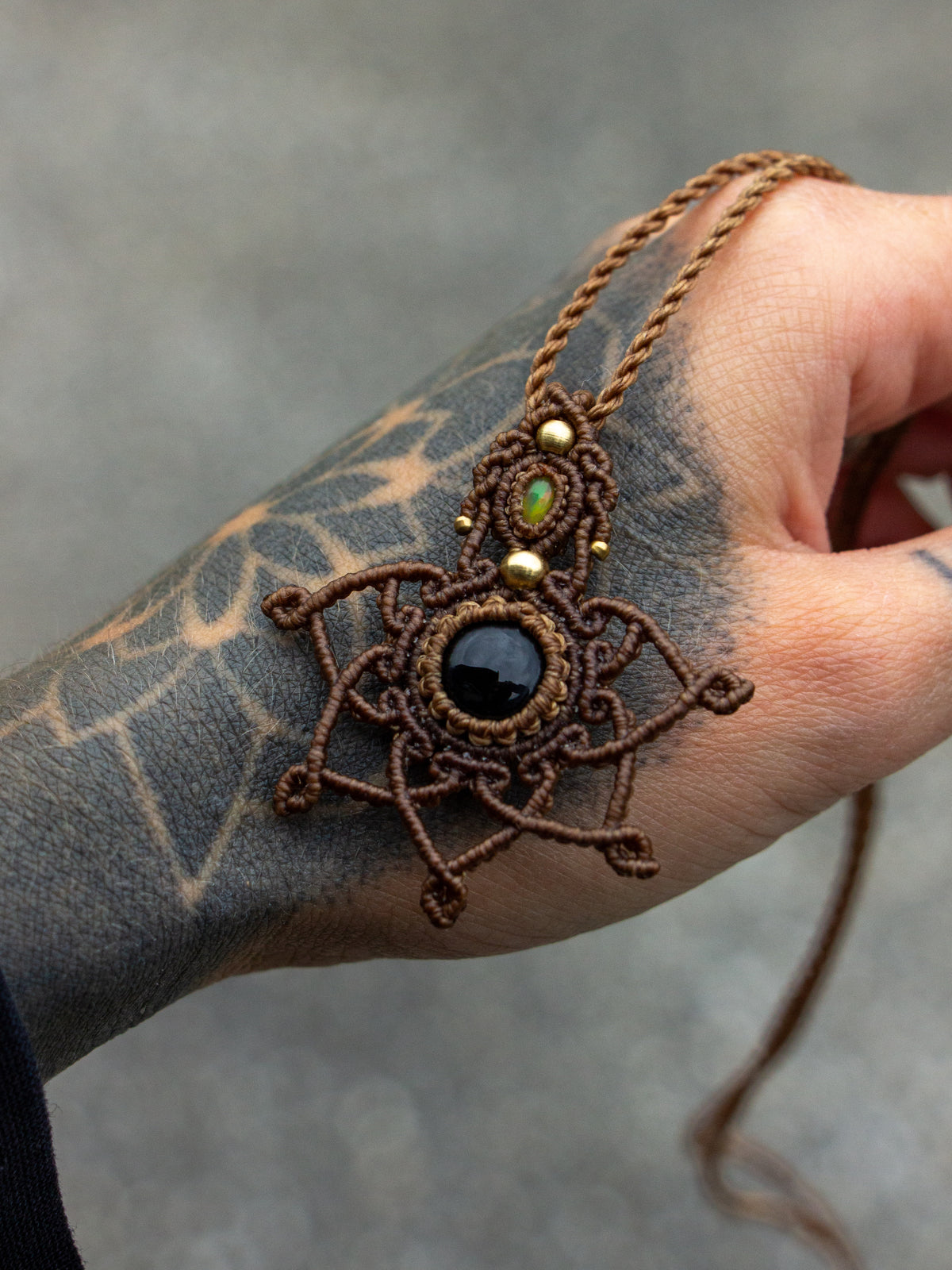 Onyx & Opal necklace