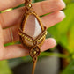 Bogota • Rose Quartz macrame necklace