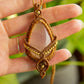 Bogota • Rose Quartz macrame necklace