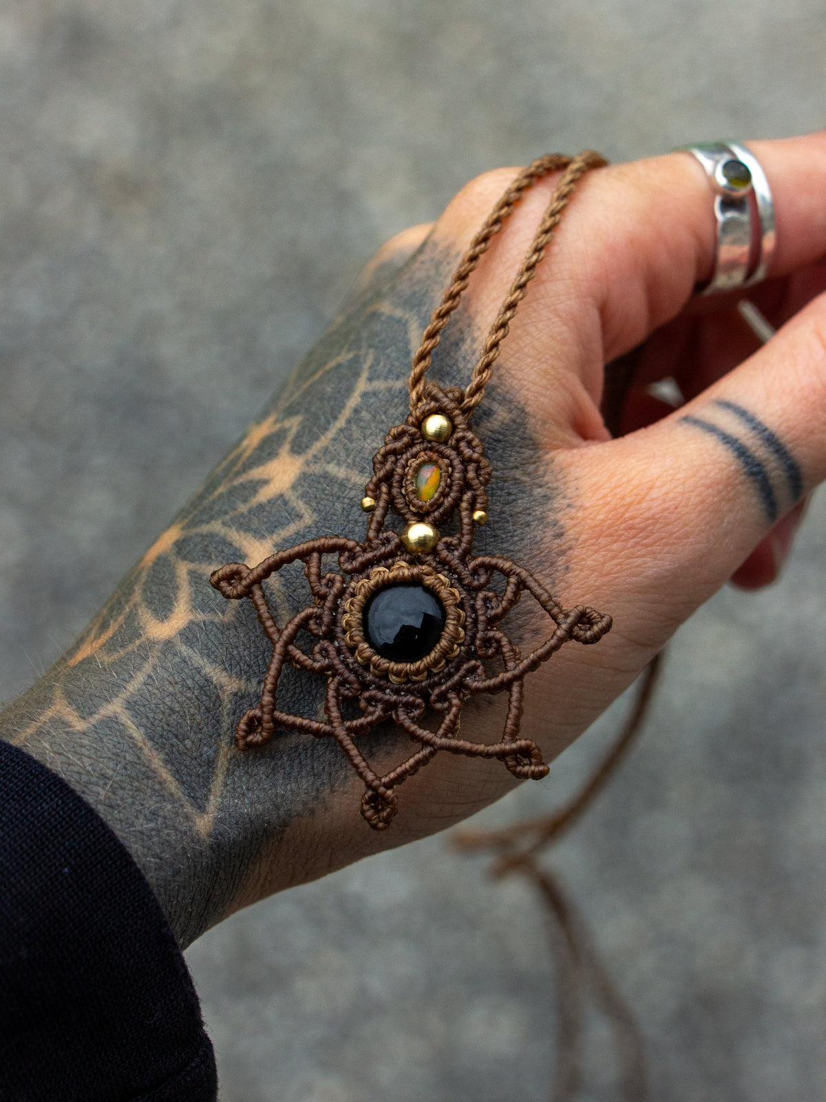 Onyx & Opal necklace