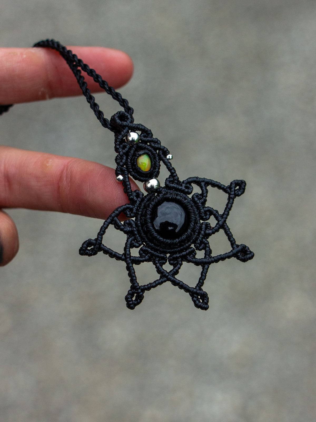Onyx & Opal necklace