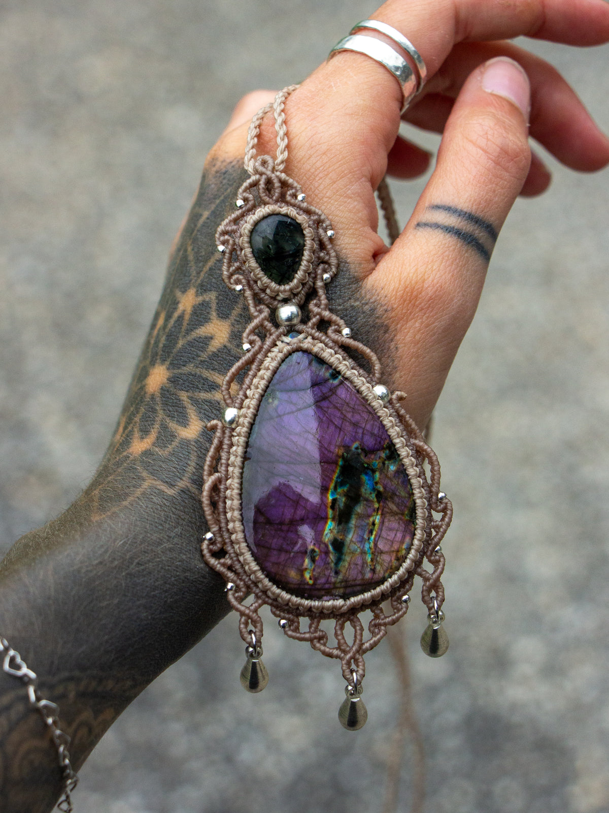 Labradorite & Prehnite necklace