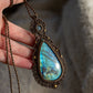 Moss Agate & Labradorite macrame necklace