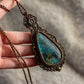 Moss Agate & Labradorite macrame necklace