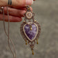 Rose Quartz & Lepidolite macrame necklace