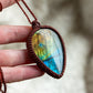 ~ affordables ~ Labradorite macrame necklace
