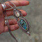 Labradorite & cowrie shell necklace