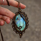 Labradorite macrame necklace