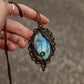 Labradorite macrame necklace