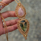 Prehnite & Rose Quartz necklace