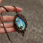 Labradorite macrame necklace