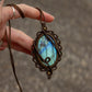 Labradorite macrame necklace