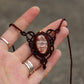 Crazy Lace Agate macrame necklace
