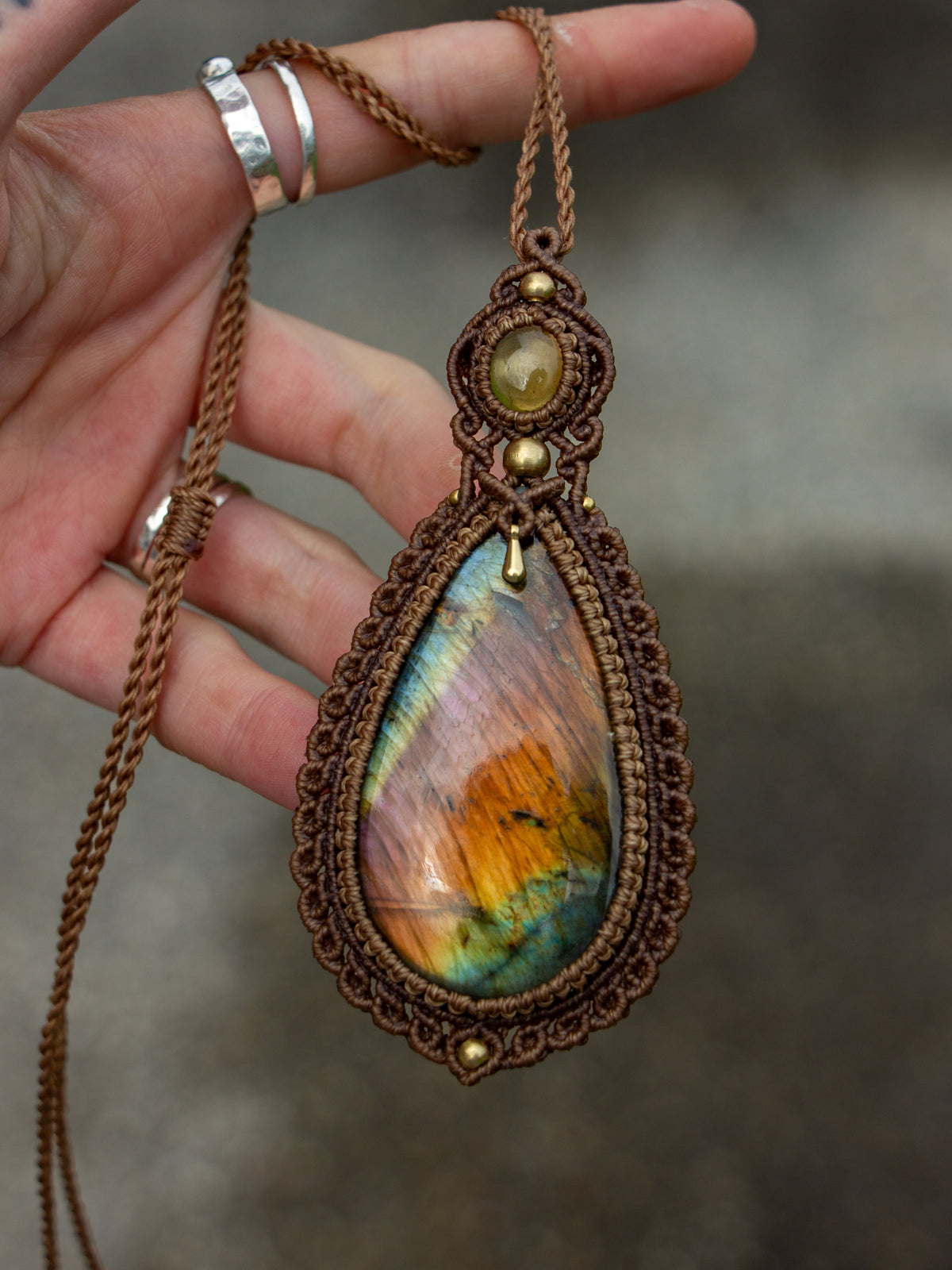Labradorite & Citrine necklace