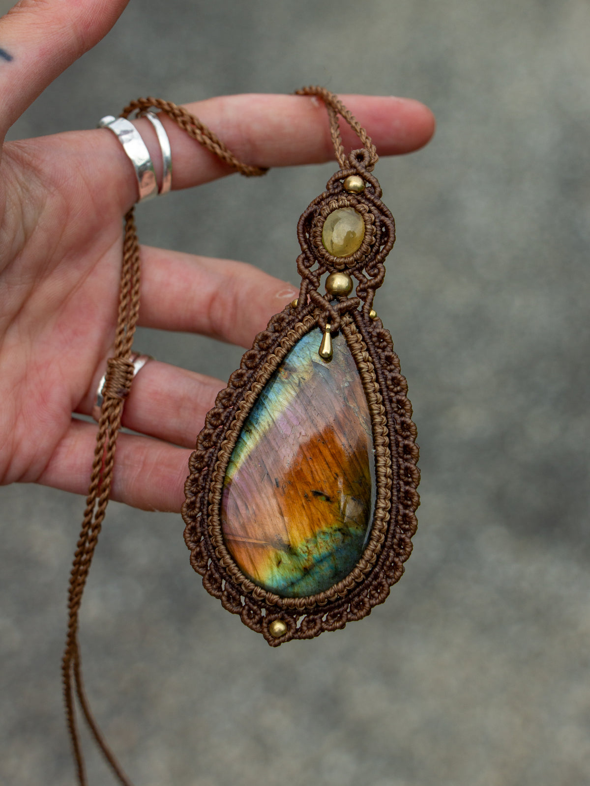 Labradorite & Citrine necklace