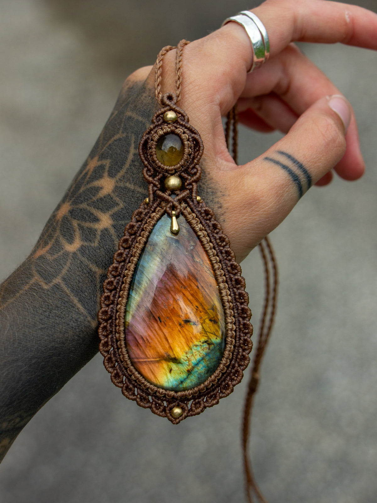 Labradorite & Citrine necklace