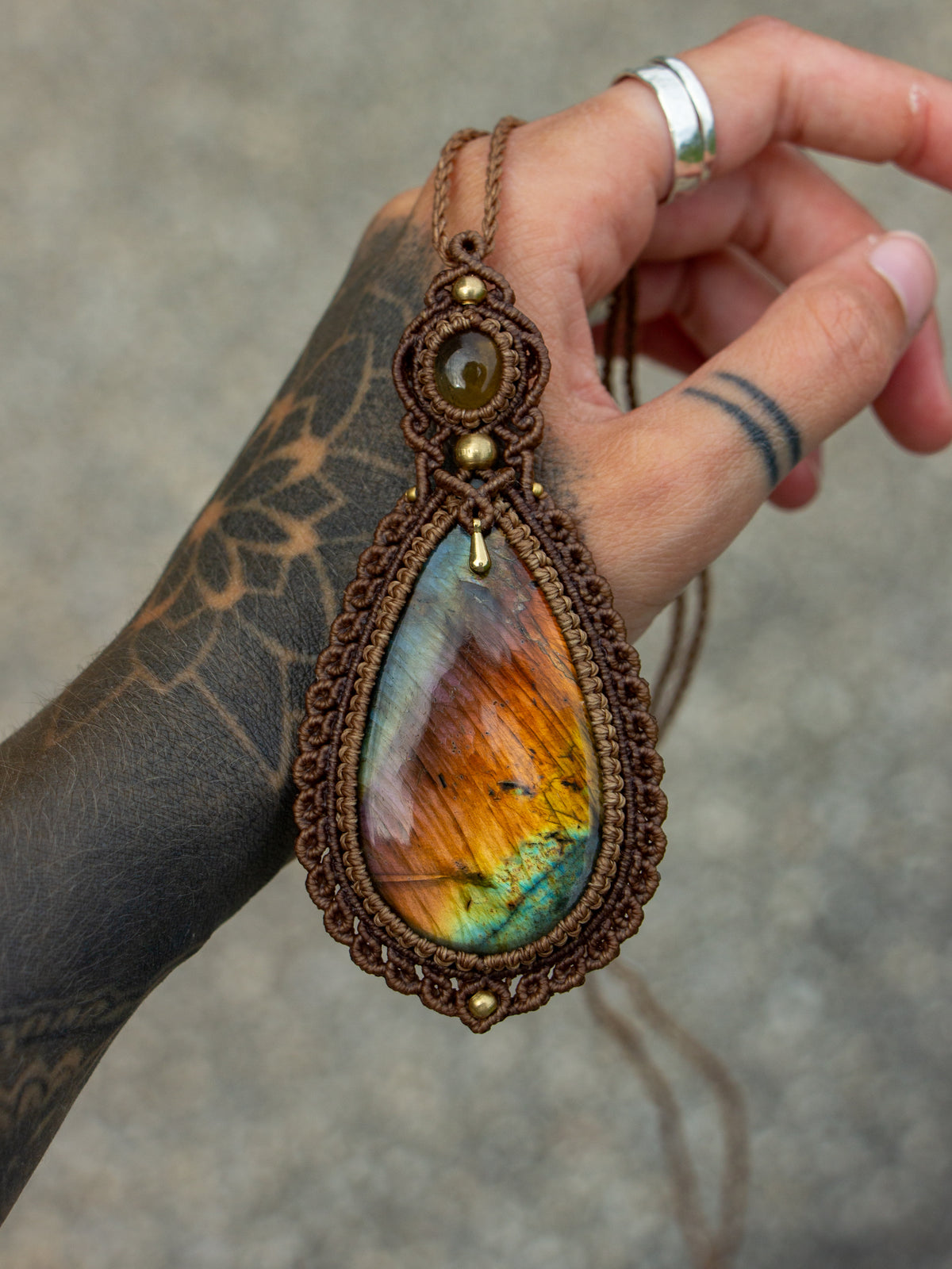 Labradorite & Citrine necklace