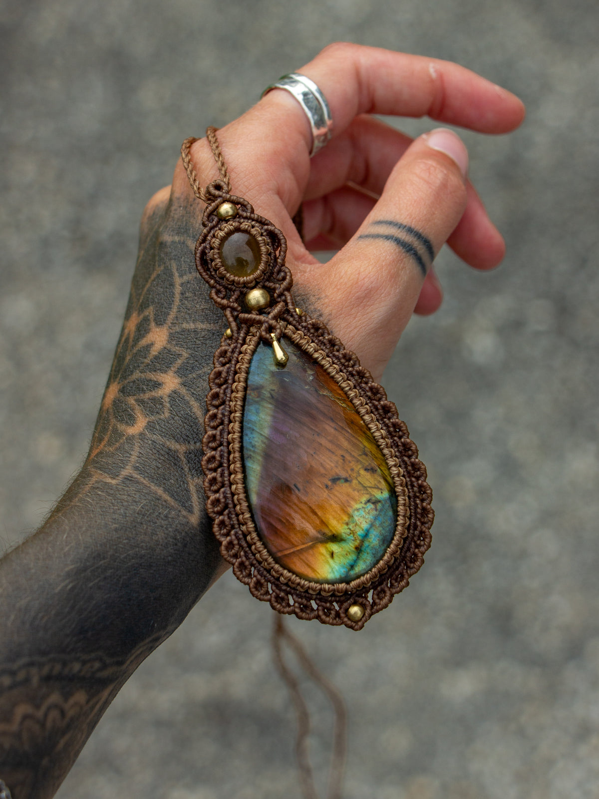 Labradorite & Citrine necklace