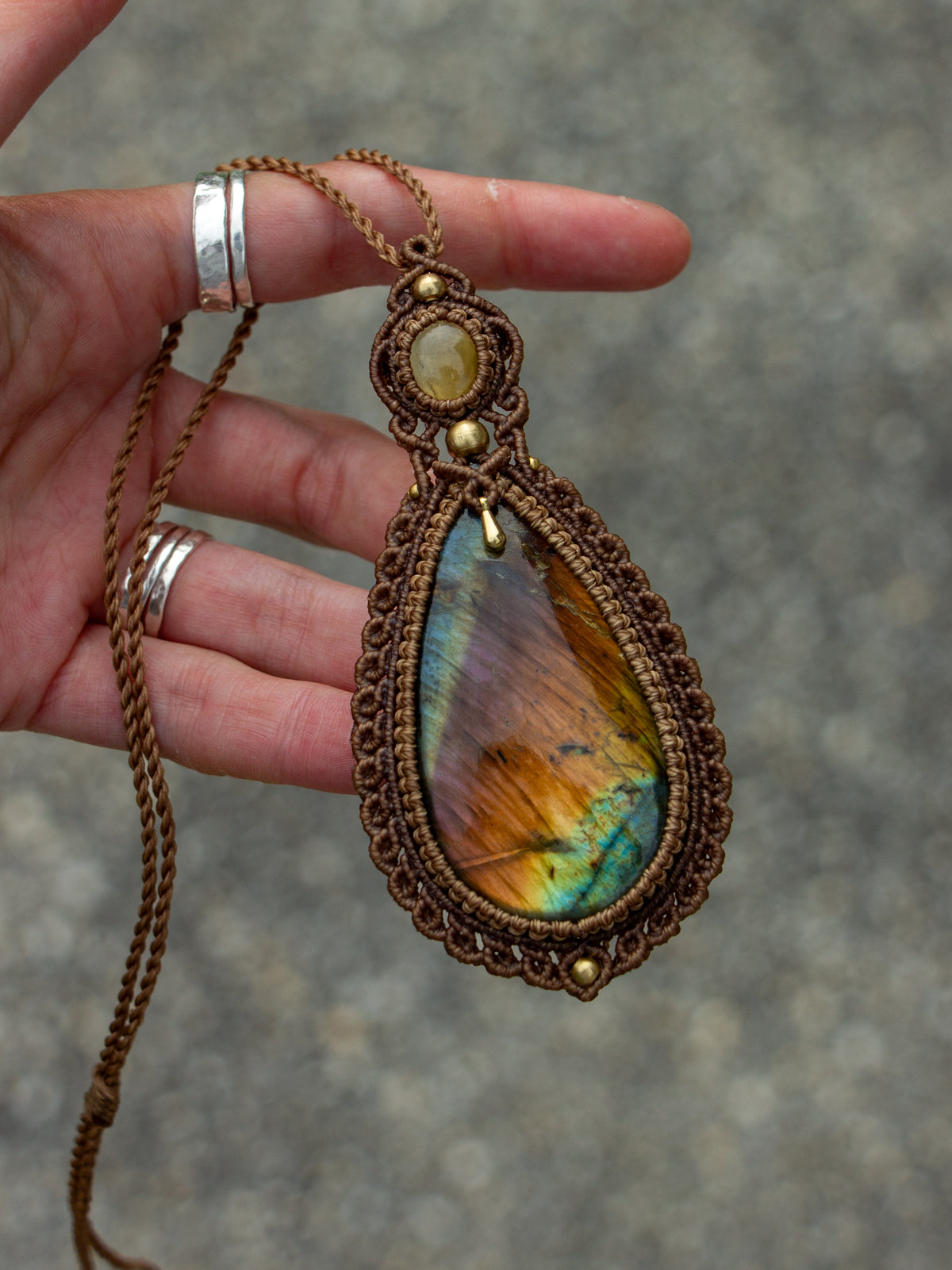 Labradorite & Citrine necklace