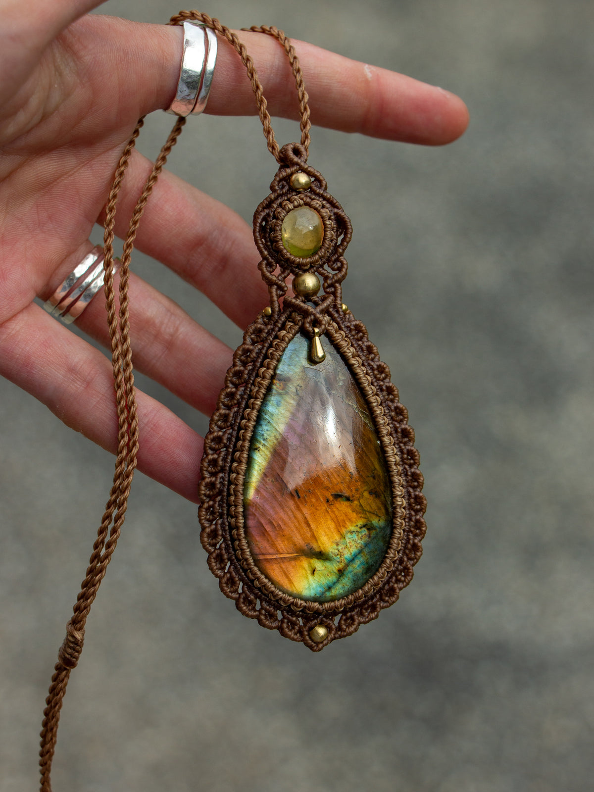 Labradorite & Citrine necklace