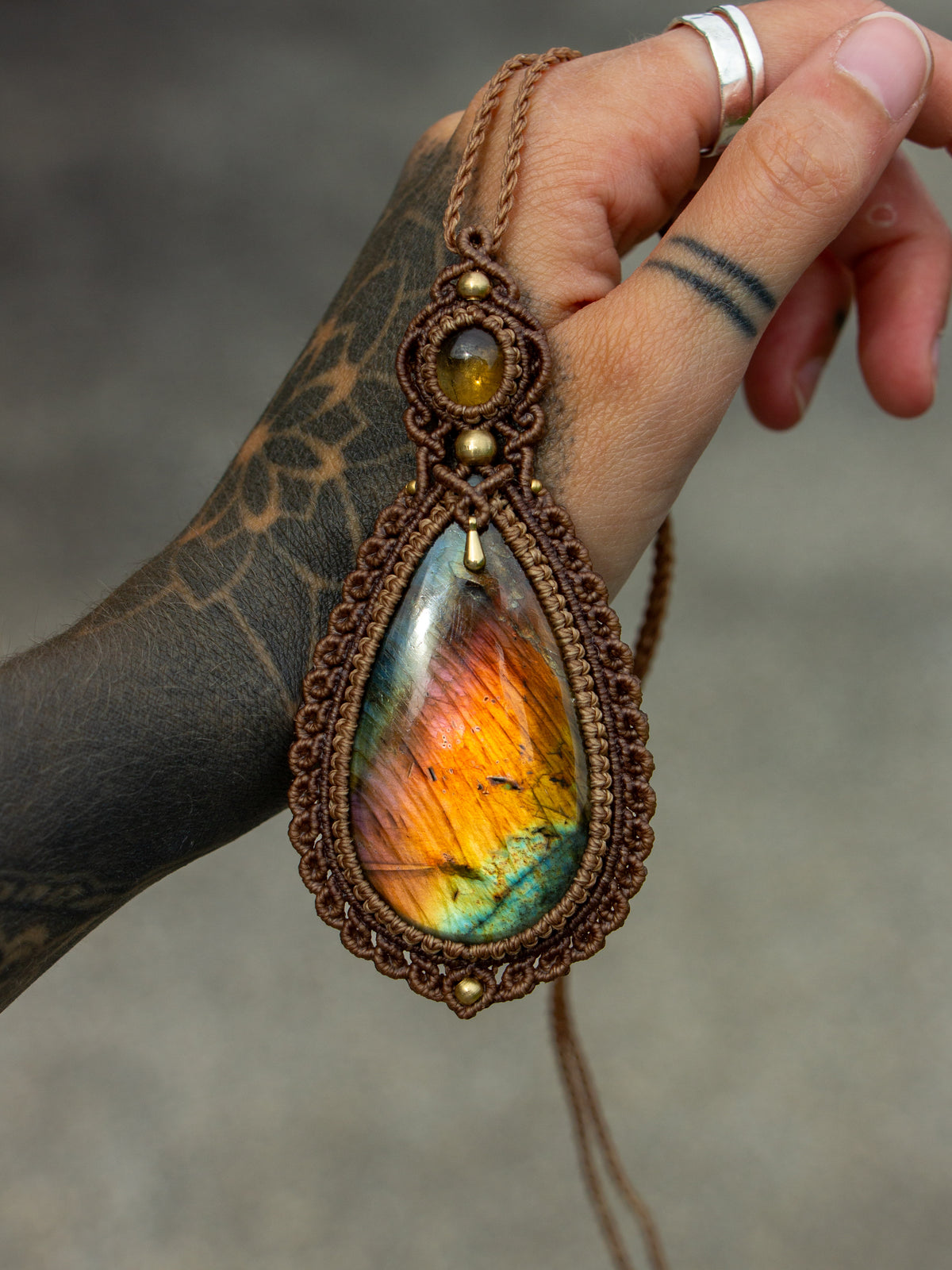 Labradorite & Citrine necklace