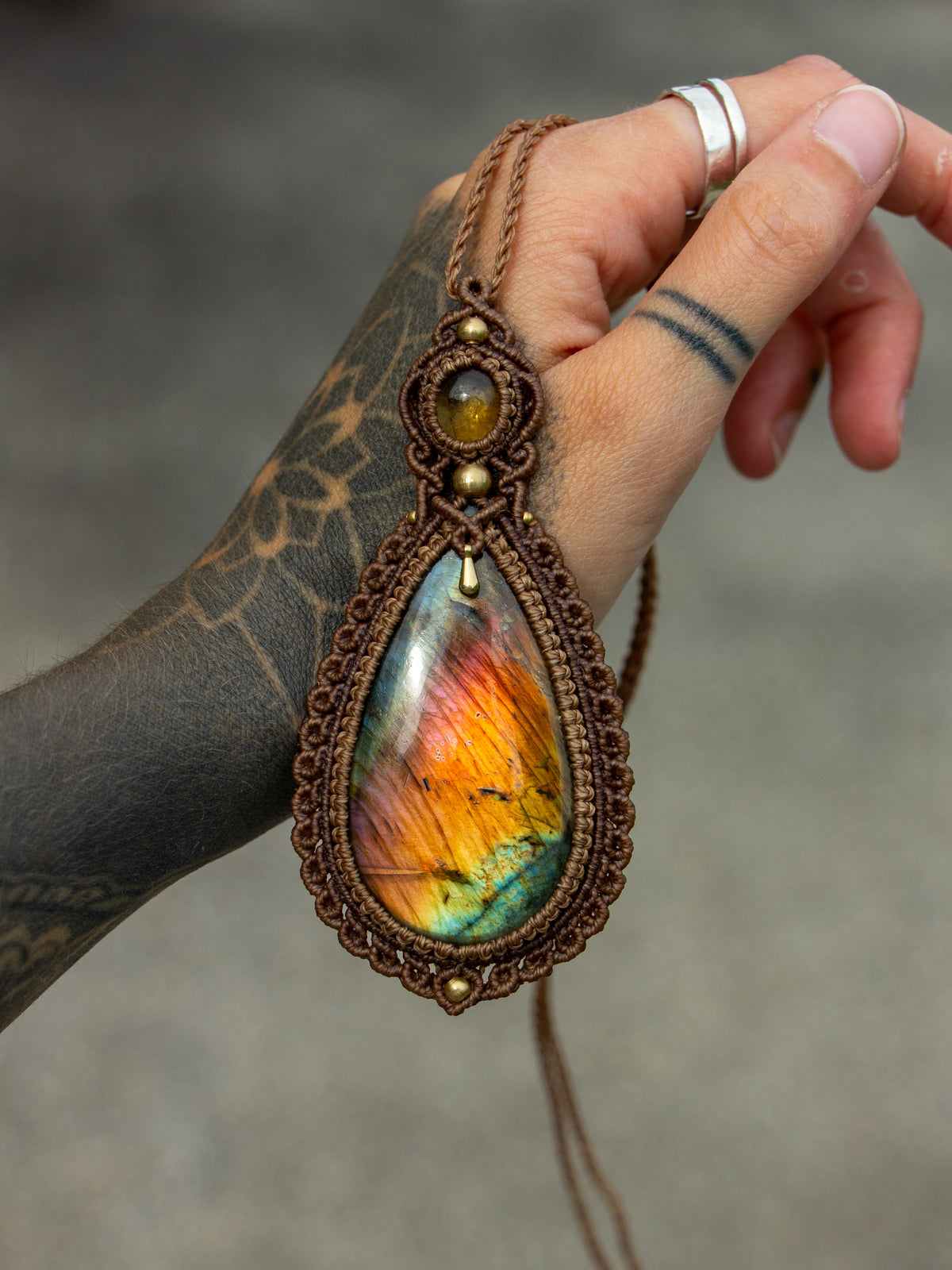 Labradorite & Citrine necklace
