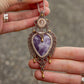 Rose Quartz & Lepidolite macrame necklace