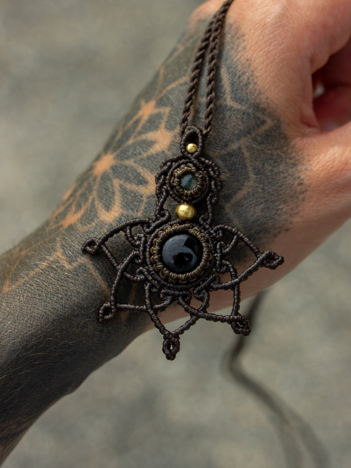 Onyx & Moss Agate necklace