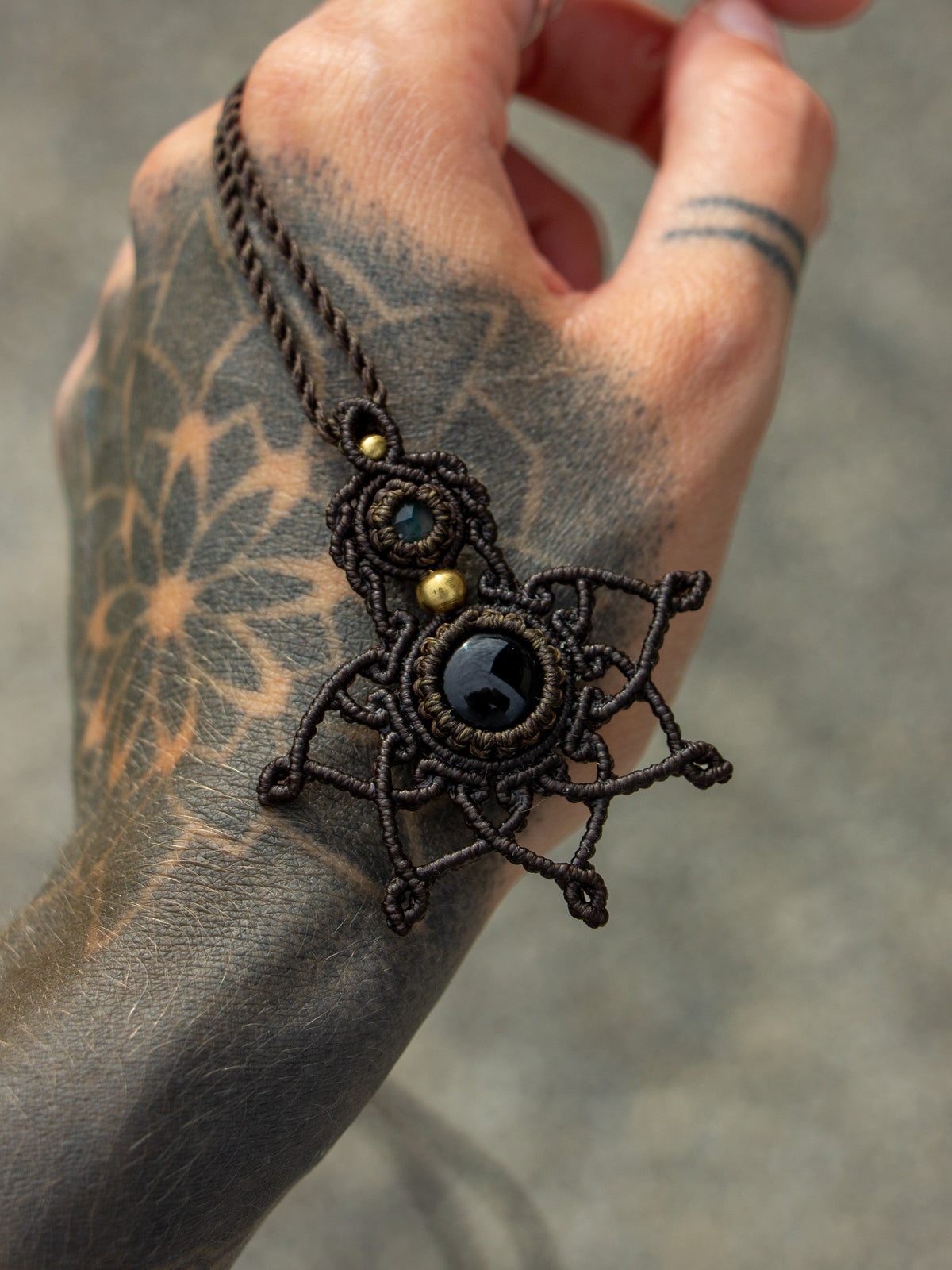 Onyx & Moss Agate necklace