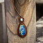 Larimar & Labradorite macrame necklace