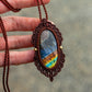 Labradorite macrame necklace